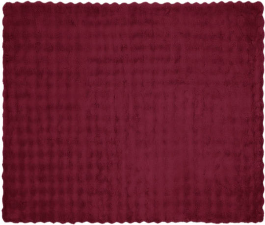 vidaXL Furry Double Bed Blanket 240x270cm Veraman Red