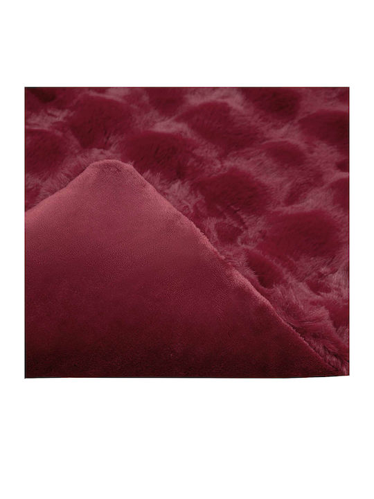 vidaXL Pelzige Decke Einzeln 150x220cm Türkis, Rot