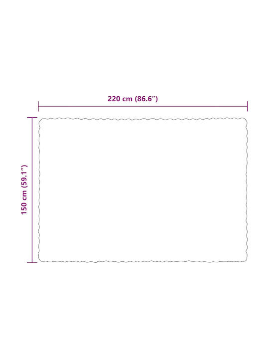 vidaXL Pelzige Decke Einzeln 150x220cm Türkis, Rot