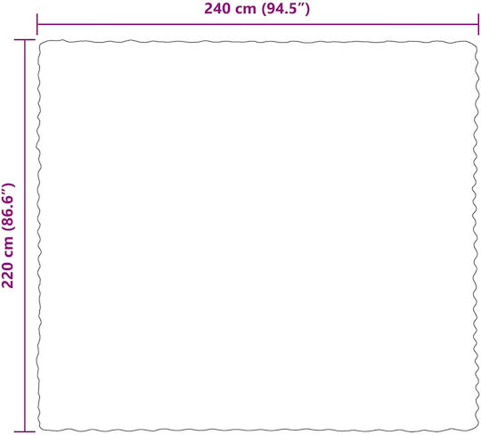 vidaXL Κουβέρτα Γούνινη Υπέρδιπλη 220x240εκ. Λευκό