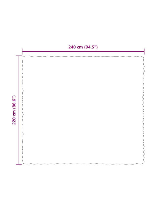 vidaXL Pelzige Decke Übergröße 220x240cm Hellblau Blau