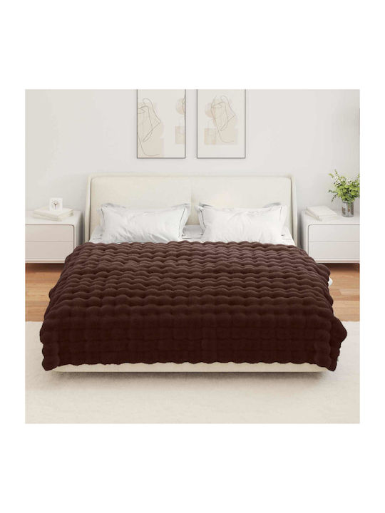 vidaXL Pătură Blănoasă Simplă 150x220cm Camelopard