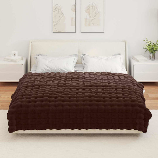 vidaXL Pelzige Decke Einzeln 150x220cm Giraffe