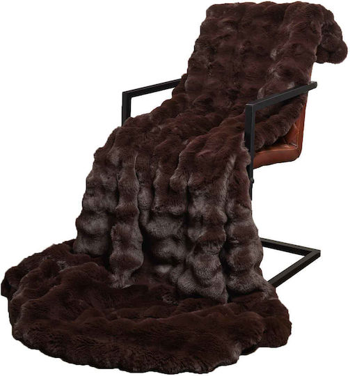 vidaXL Pelzige Decke Einzeln 150x220cm Giraffe