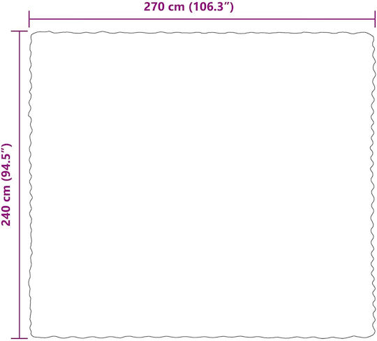 vidaXL Κουβέρτα Γούνινη Υπέρδιπλη 240x270εκ. Καμηλοπάρδαλη