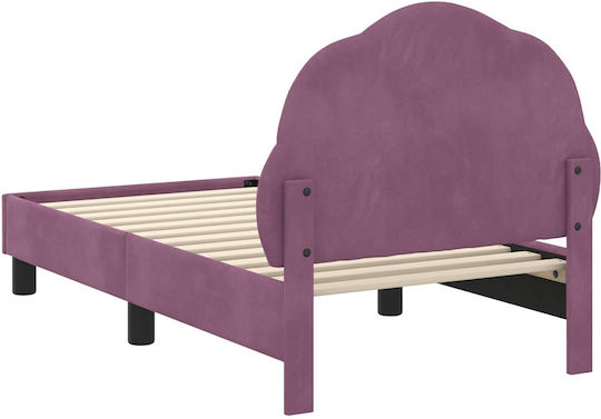 Παιδικό Κρεβάτι Μονό Μωβ για Στρώμα 70x140cm