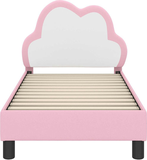 Kids Bed Single Pink for Mattress 70x140cm