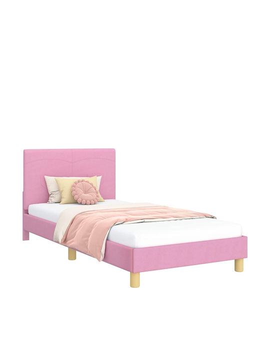 Kinderbett Einzeln Rosa für Matratze 90x190cm