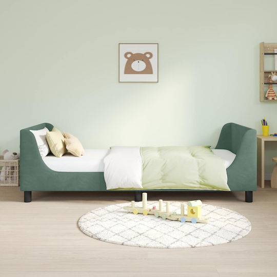 Kids Bed Single Light Blue for Mattress 90x200cm