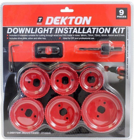 Dekton Σετ Ποτηροπρίονα με Διάμετρο από 51mm έως 88mm για Μέταλλο