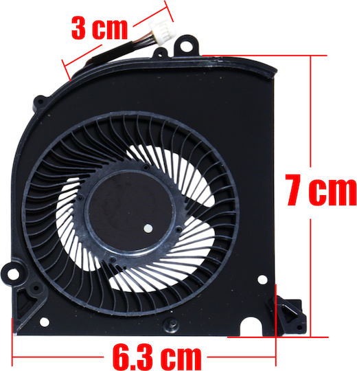 Ανεμιστηράκι Laptop Gpu Cooling Fan Msi Stealth 17m A12u A12ue Ms17r1 Ms-17r1 E322501301a87 Bs5005hs-u3i 17r1-g-cw-4p 4pin Κωδ.81613