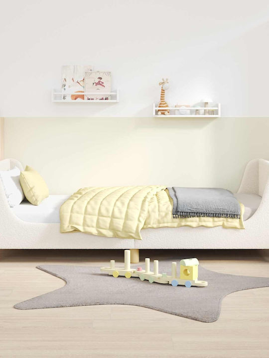Kids Bed Single Beige for Mattress 90x190cm