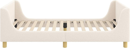 Παιδικό Κρεβάτι Μονό Μπεζ για Στρώμα 90x190cm