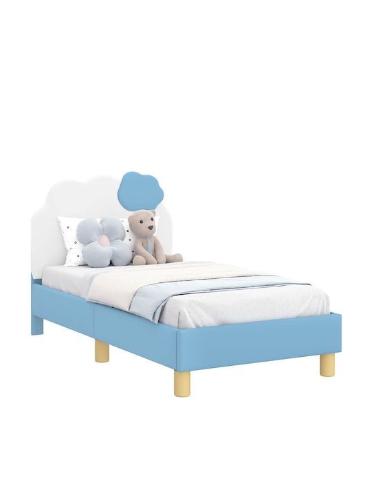 Kinderbett Einzeln Blau für Matratze 70x140cm