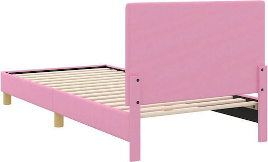Kinderbett Einzeln Rosa für Matratze 90x200cm