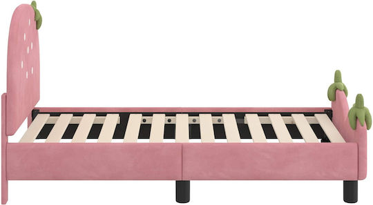 Kinderbett Einzeln Rosa für Matratze 70x140cm