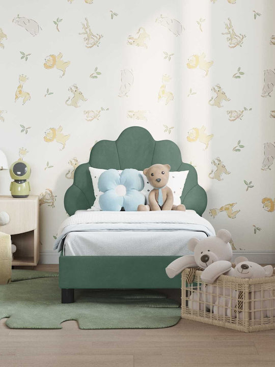 Kinderbett Klassisch Einzel mit Stauraum Hellblau für Matratze 70x140cm