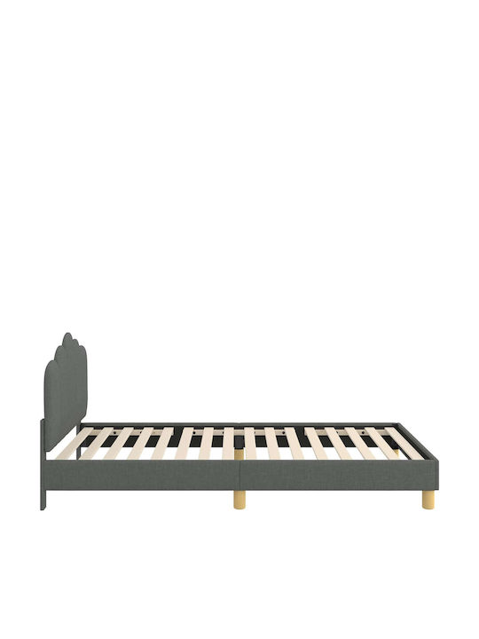 Kids Bed Single Gray for Mattress 90x200cm