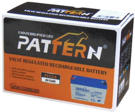 Pattern Battery PT12-6 UPS Battery with Capacity 12Ah and Voltage 6V 1pcs