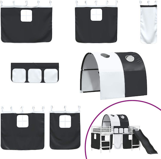 Kinderbett Hochbett Einzel Weiß für Matratze 80x201cm