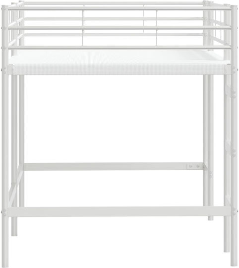 Kinderbett Hochbett Einzel Weiß für Matratze 100x201cm