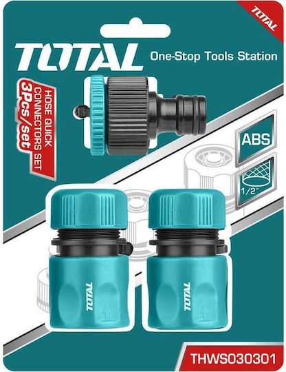 Total THWS030301 Quick Connector Water Pipe 3pcs 13x13mm 3pcs