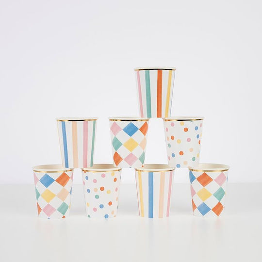 Meri Meri Pattern Glass for Party 16pcs