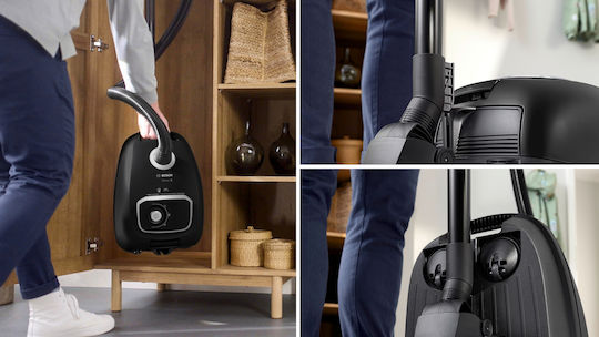 Bosch BGB41BA1 Ηλεκτρική Σκούπα 600W με Σακούλα 4lt Μαύρη