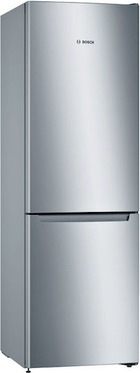 Bosch Ψυγειοκαταψύκτης 305lt Total NoFrost Υ186xΠ60xΒ66εκ. Metal Look KGN36NLEA