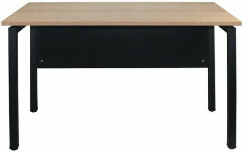 Schreibtisch Unit Holz Black / Natural mit Metallbeinen 120x60x75cm