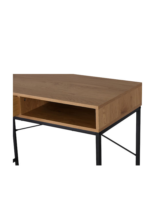 Birou Orfeas Din Lemn Negru Cu Picioare Metalice 95x48x76Cm
