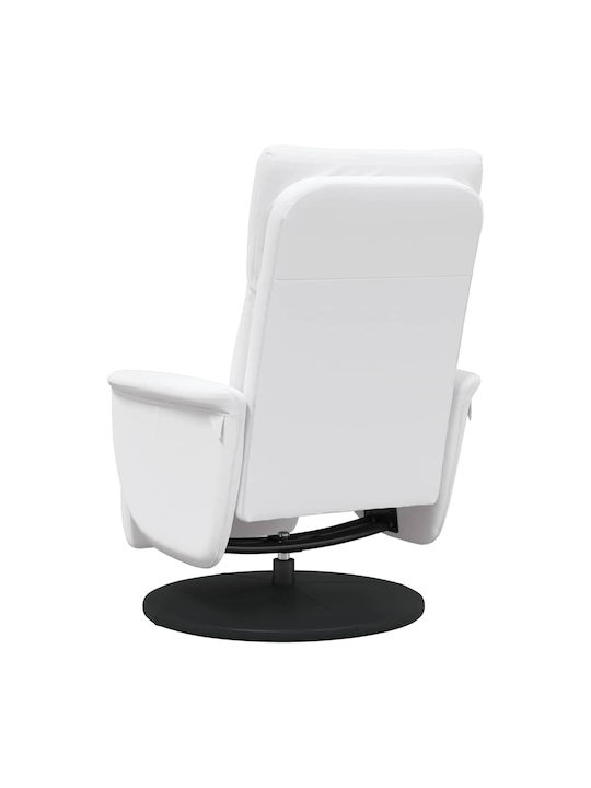 Șezlong Modern Din Piele Sintetică Alb M71xL90xH105cm