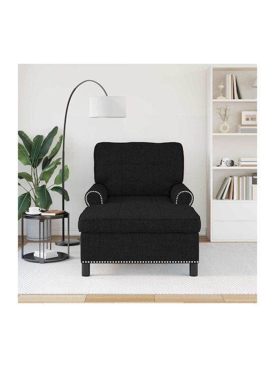 Șezlong Modern Negru L91xL157xÎ91cm