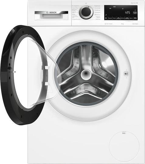 Bosch Πλυντήριο Ρούχων 9kg με Τεχνολογία Ατμού 1400 Στροφών AntiStain WGG244ZHGR
