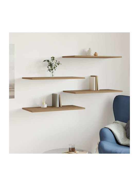 vidaXL Rectangular Bookcase Shelf made of Particleboard in White Color 60x30x1.5cm 805234 4pcs