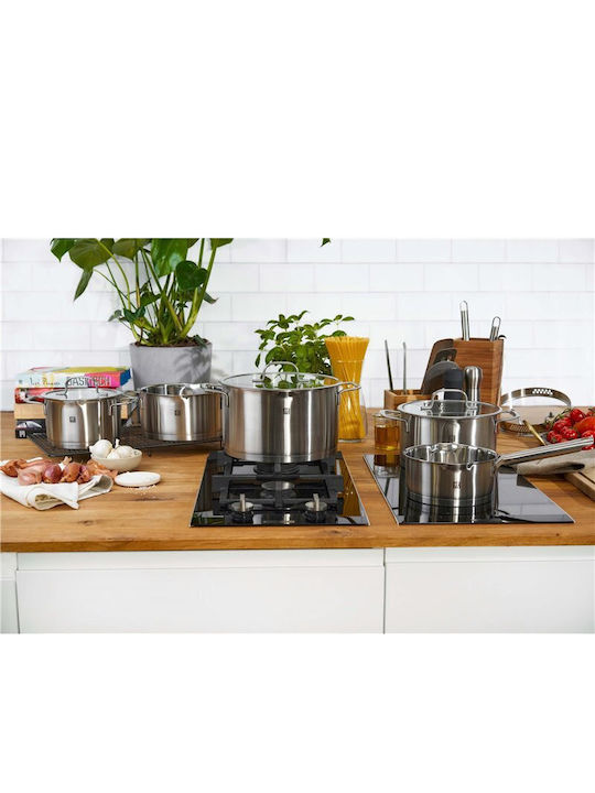 Flow Pots Set of Stainless Steel with Coating 4pcs