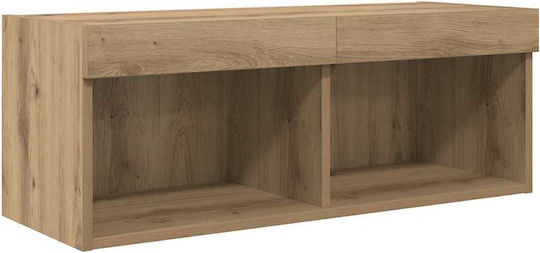 Wohnzimmer TV-Einheit Artisan Oak mit Beleuchtung