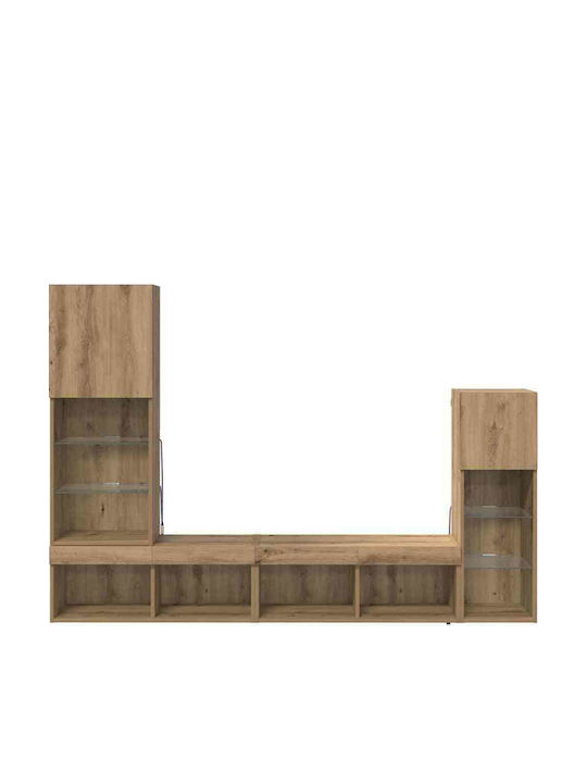 Σύνθετο Σαλονιού Artisan Oak με Φωτισμό