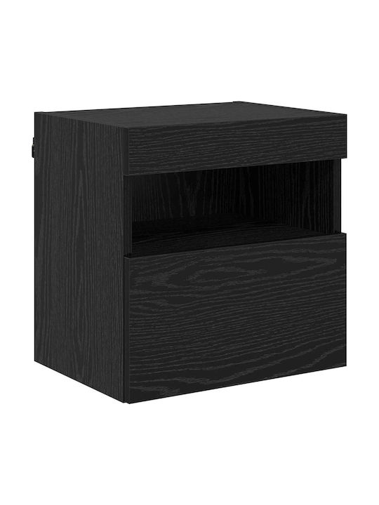 Wohnzimmer TV-Einheit Black Beech mit Beleuchtung L80xB30xH30cm