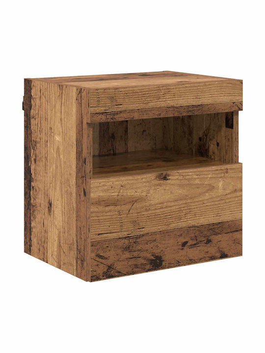 Living Room TV Unit with Lighting Old Wood L80xW30xH30cm