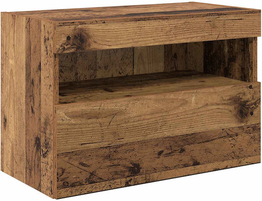 Unitate TV pentru sufragerie Old Wood cu iluminare L80xA30xÎ30cm