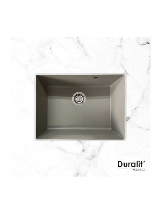 Duralit Drop-In Spüle aus Verbundgranulat B60xT50cm Gray