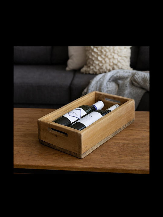 Next Tabletop Wooden Wine Cabinet Beige 34x19x9cm
