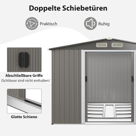 Metallische Gartenhäuser Galvanisiert M2.6xP2.07xH1.8m GT3859SH