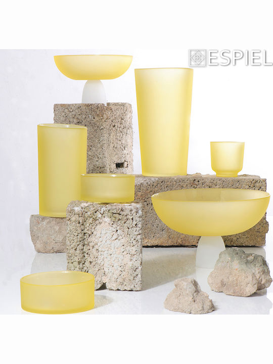 Espiel Caprice Kerzenhalter-Set geeignet für Teelichter in Gelb Farbe 9.5cm 24Stück