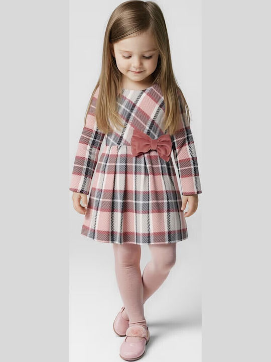 Mädchenkleid Langärmelig Samt Geprüft Rosa