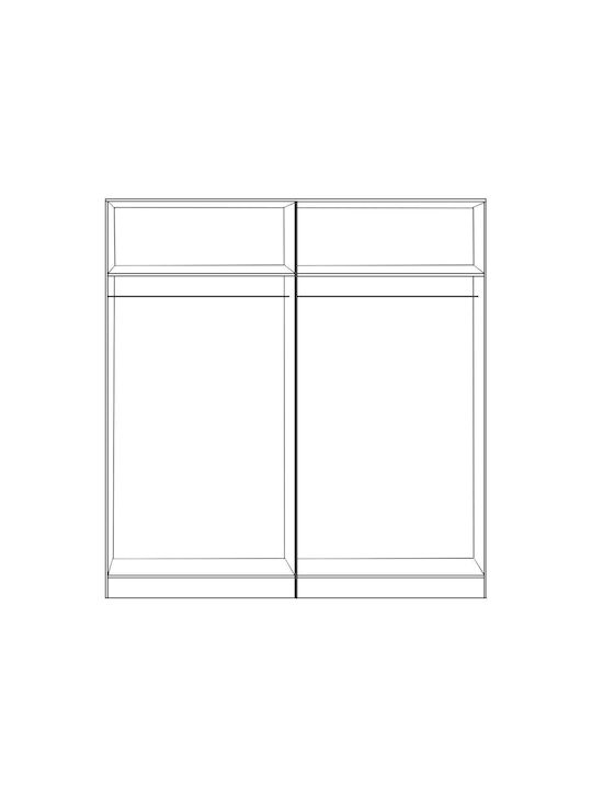 Vier Türen Kleiderschrank Zebrano 160x42x181cm