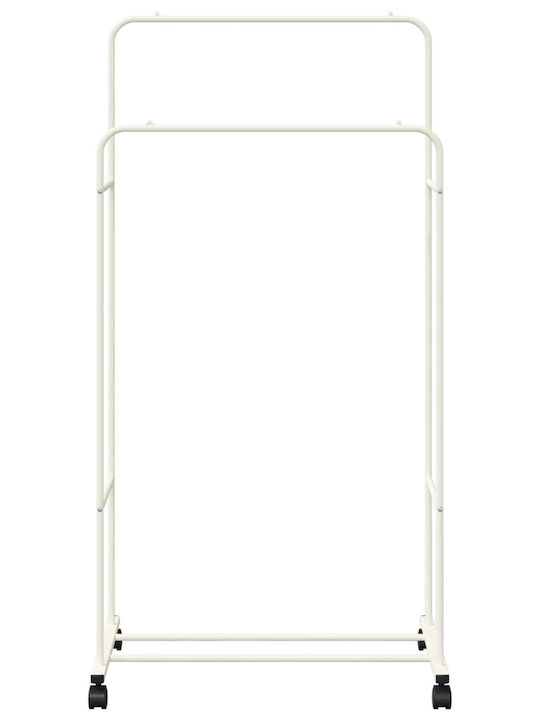 vidaXL Κρεμάστρα Δαπέδου από Μέταλλο Λευκή 80x53x156cm