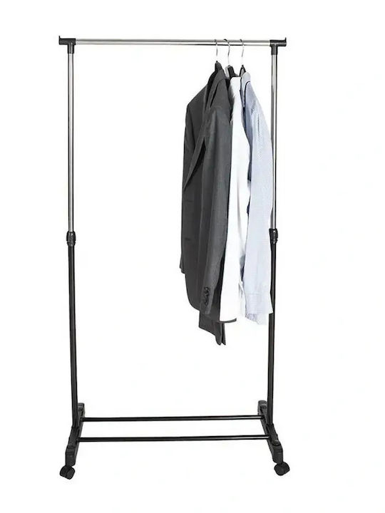 Rollbar Kleiderständer Teleskopisch Schwarz