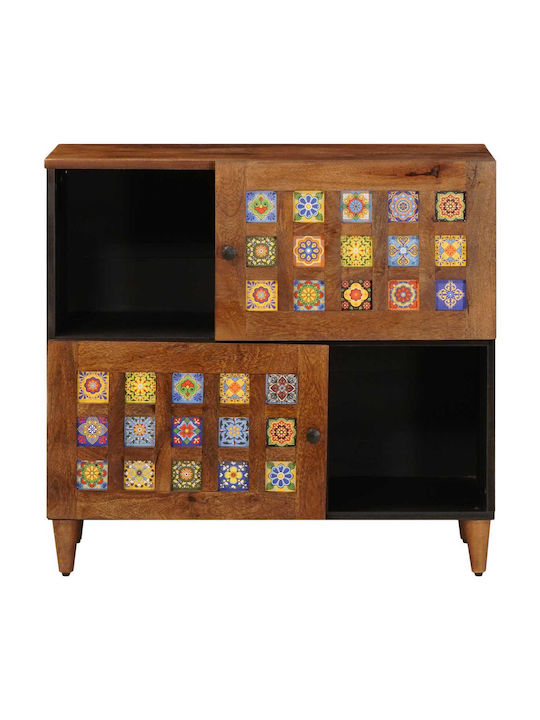 Sideboard Wooden Walnut 80x33.5x75cm